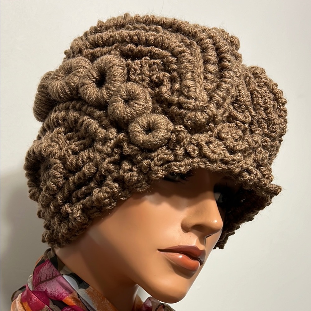 Chunky Brown Knit Hat